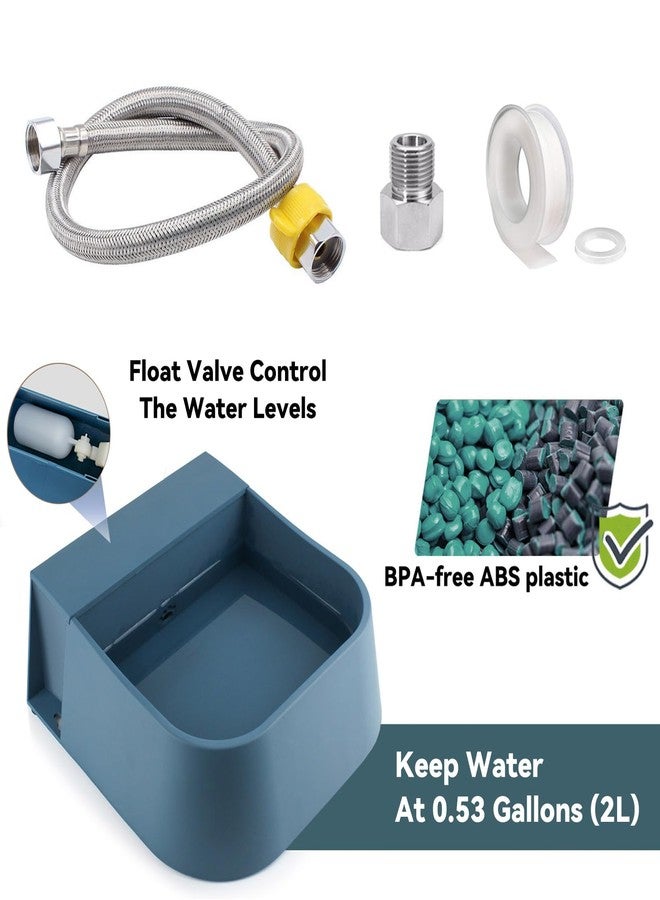 NAMSAN Automatic Dog Water Dispenser with Float Valve, 3/4'' Anti-Bite Metal Pipe, Outdoor Automatic Water Dispenser for Cats Chicken Animals, Goat Waterer, Livestock Water Trough - Image 4
